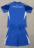 25-26 Bayern Blue Goalkeeper Kids Soccer Jersey
