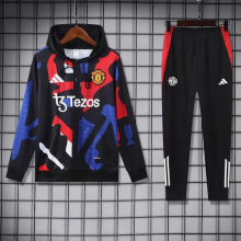 25-26 Man Utd Red blue Hoodie Tracksuit (卫衣套装)
