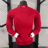 25-26 LIV Home Long Sleeve Player Version Soccer Jersey