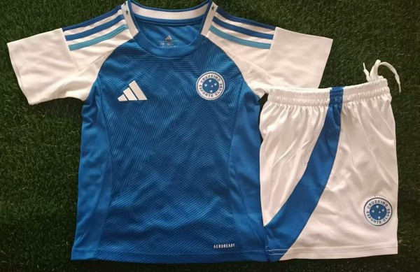 25-26 Cruzeiro Home Kids Soccer Jersey*空白版