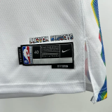 24-25 Nuggets JOKIC #15 White City Edition Top Quality Hot Pressing NBA