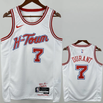 23-24 ROCKETS DURANT #7 White City Edition Top Quality Hot Pressing NBA Jersey