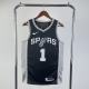 22-23 SA Spurs WE MBANYAMA #1 Black Top Quality Hot Pressing NBA Jersey