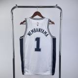 22-23 SA Spurs WE MBANYAMA #1 white Top Quality Hot Pressing NBA Jersey
