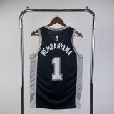 22-23 SA Spurs WE MBANYAMA #1 Black Top Quality Hot Pressing NBA Jersey