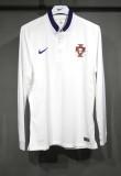 2014 Portugal away Player Version Long Sleeve Retro Soccer Jersey 1:1 Thai Quality*长袖球员