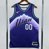 25-26 JAZZ MARKKANEN #00 Purple Top Quality Hot Pressing NBA Jersey