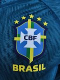 2026 Brazil Blue Pre-Competition Training Windbreaker