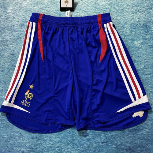 2006 France Home Blue Retro Shorts Pants