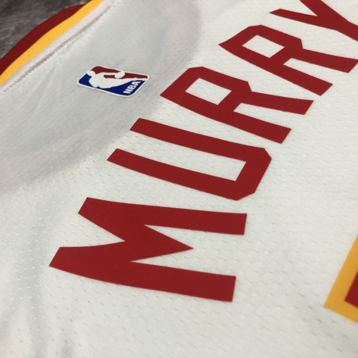 HAWKS MURRY #5 White Top Quality Hot Pressing NBA Jersey