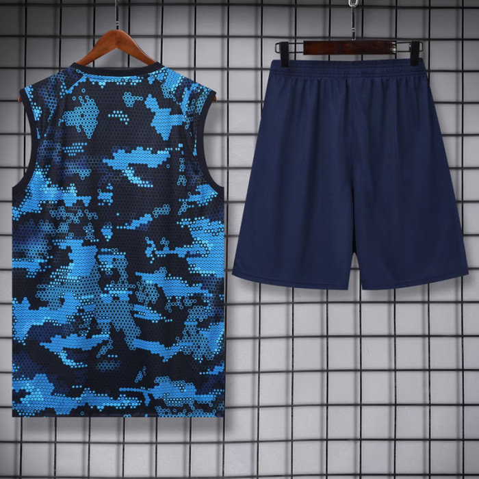 24-25 Napoli Black Blue Tank top and shorts suit