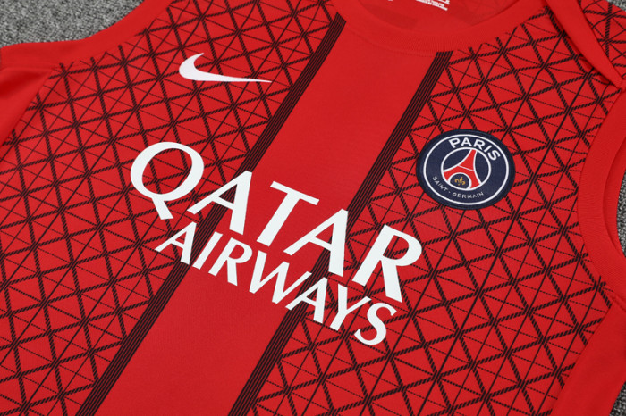2025-26 PSG Red Tank top and shorts suit