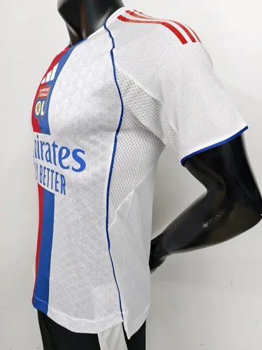 2025-26 Lyon Home Player Version Soccer Jersey