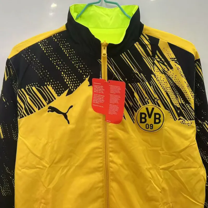 2025-26 Dortmund Yellow & Fluorescent Green Double Sided Windbreaker (双面风衣)
