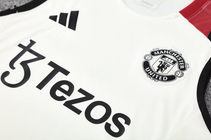 25-26 Man Utd White Tank top and shorts suit