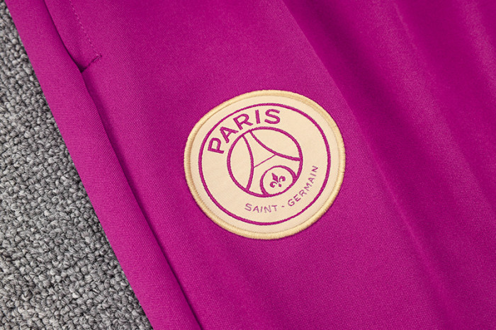 24-25 PSG Rose red Kids Half Pull Tracksuit (童装)(半拉链)