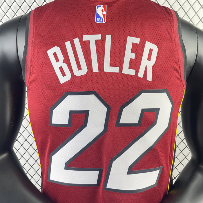22-23 HEAT BUTLER #22 Red Top Quality Hot Pressing NBA Jersey (Trapeze Edition) 飞人版