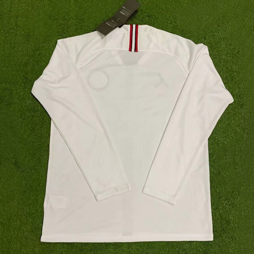 2018-2019 PSG Paris Jordan White Long Sleeve Retro Soccer Jersey (长袖)