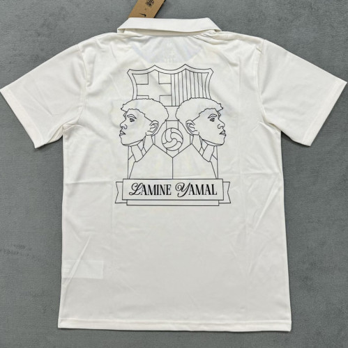 24-25 BAR White Commemorative Edition Fans Soccer Jersey