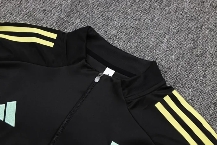 2025-26 JUV Black Kids Half Pull Tracksuit #E25110(童)(半拉链)