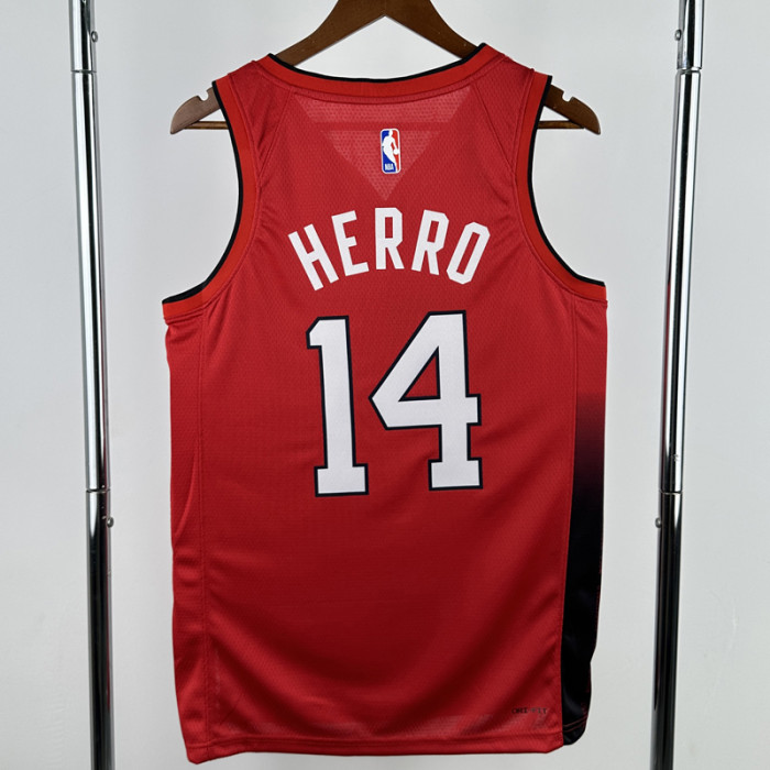 24-25 HEAT HERRO #14 Red City Edition Top Quality Hot Pressing NBA Jersey (V领）