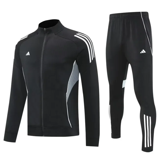 2025 AD Black Jacket Tracksuit #2319