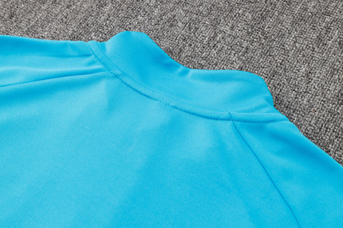 2024 JOM Lake Blue Half Pull Tracksuit (半拉链)