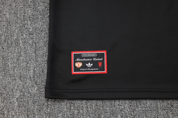 2025-26 Man Utd Black Half Pull Tracksuit #B2506(半拉链）