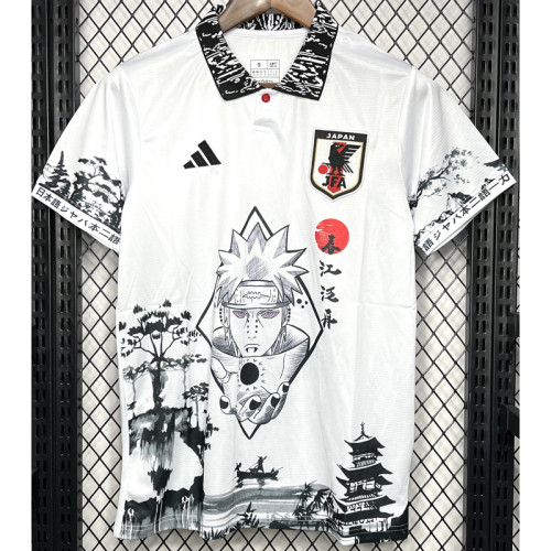 2024 Japan White Special Edition Fans Soccer Jersey #碳画鸣人