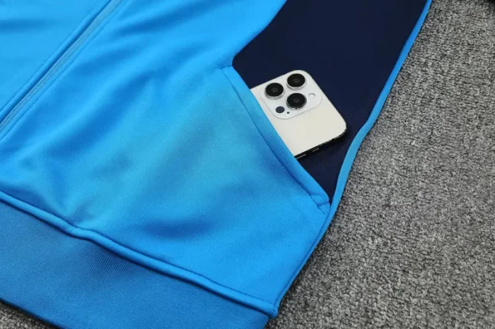 2025-26 Marseille Fancy blue Jacket Tracksuit