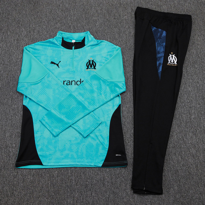 2025-26 Marseille Liqht blue Half Pull Tracksuit (半拉链