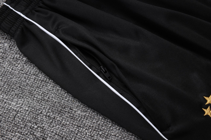 25-26 Argentina Black Kids Half Pull Tracksuit #E25130(童装)(半拉链)