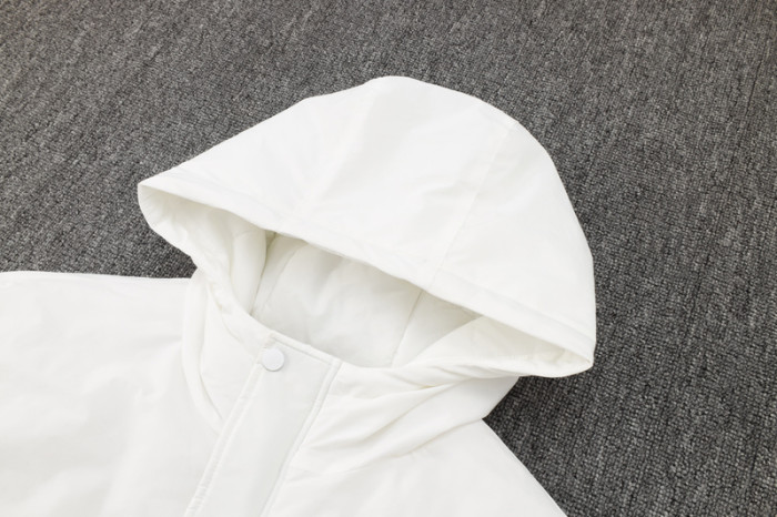 24-25 ACM White Hooded Windbreaker Fabric Cotton Coat #G255(黄标)