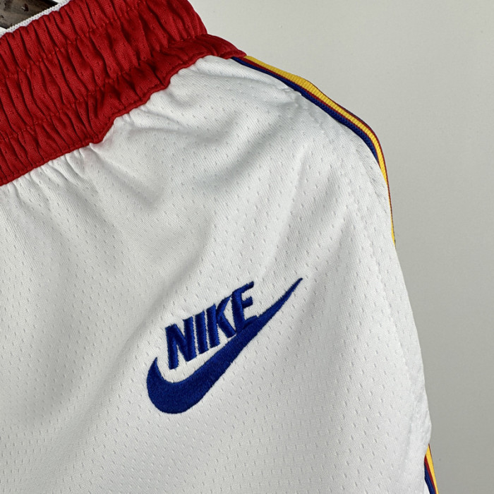 24-25 WARRIORS White Retro Top Quality NBA Pants