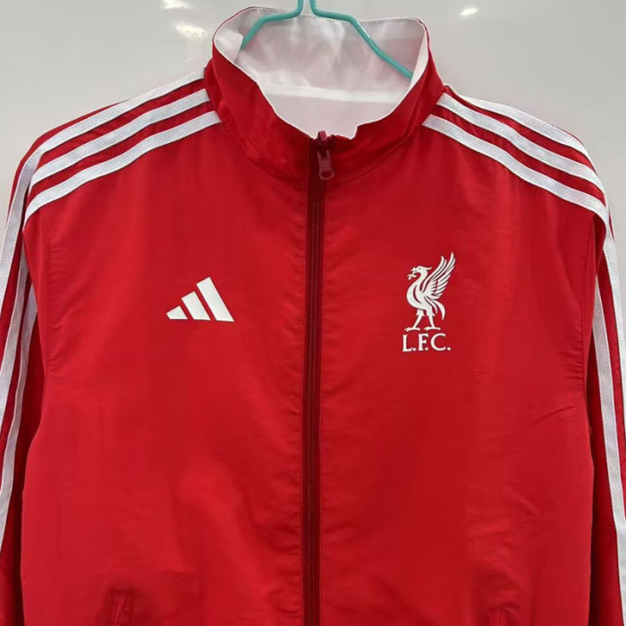 25-26 LIV Red & White Double Sided Windbreaker (双面风衣)