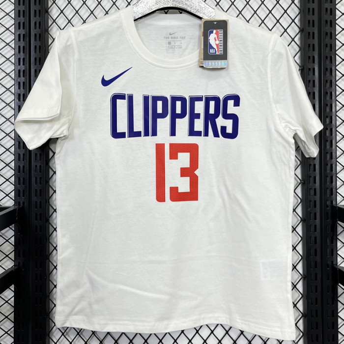 T171 Clippers GEORGE #13 White High Quality Casual T-Shirt