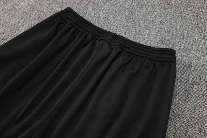 24-25 Germany Black Hoodie Half Pull Tracksuit #F595半拉连帽