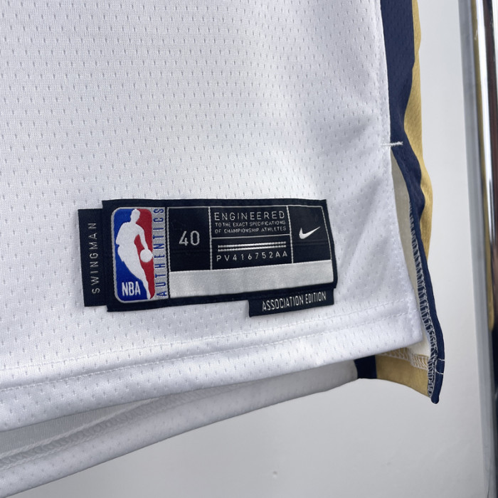 22-23 Pelicans WILLIAMSON #1 White Top Quality Hot Pressing NBA Jersey（V领）
