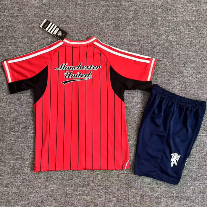 2025-26 Man Utd Red Casual Edition Kids Baseball Jersey