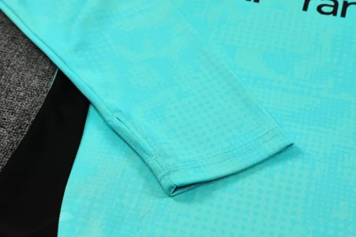 2025-26 Marseille Lake blue Half Pull Tracksuit (半拉链)