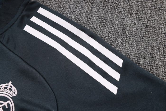 2025-26 RMA Dark gray Kids Half Pull Tracksuit#E2594(童装)(半拉链)
