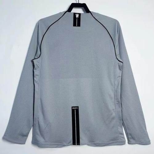 2007-2008 Man Utd Grey Goalkeeper Long Sleeve Retro Soccer Jersey (长袖)