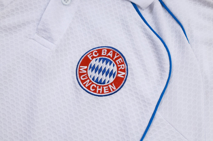 2025-26 Bayern White Polo Tracksuit #C2555