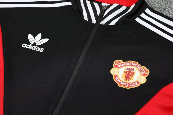 25-26 Man Utd Black Red Jacket Tracksuit #F14