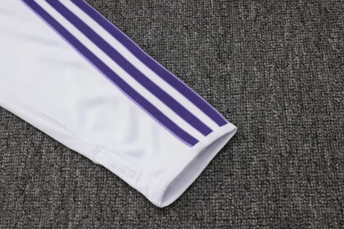2025-26 RMA White Kids Half Pull Tracksuit #E2517(童装)(半拉链)