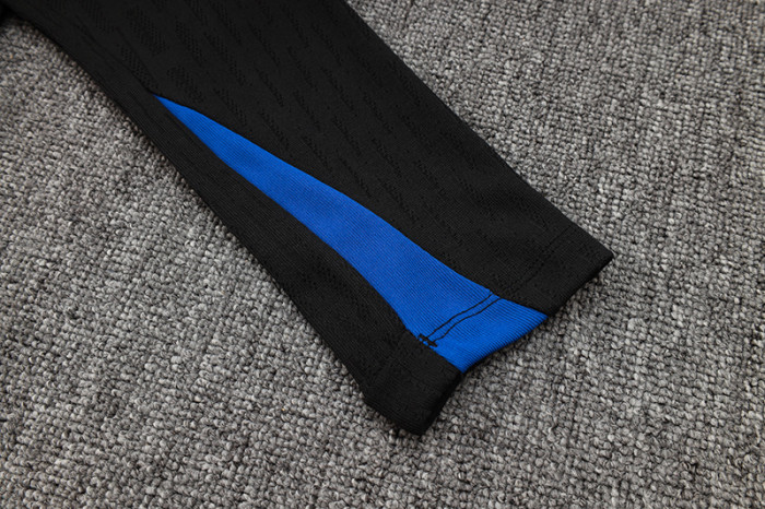 24-25 France Black Half Pull Tracksuit (半拉链)