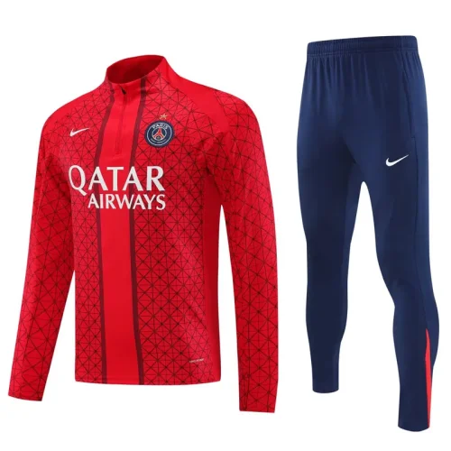 2025-26 PSG Red Half Pull Tracksuit (半拉链)