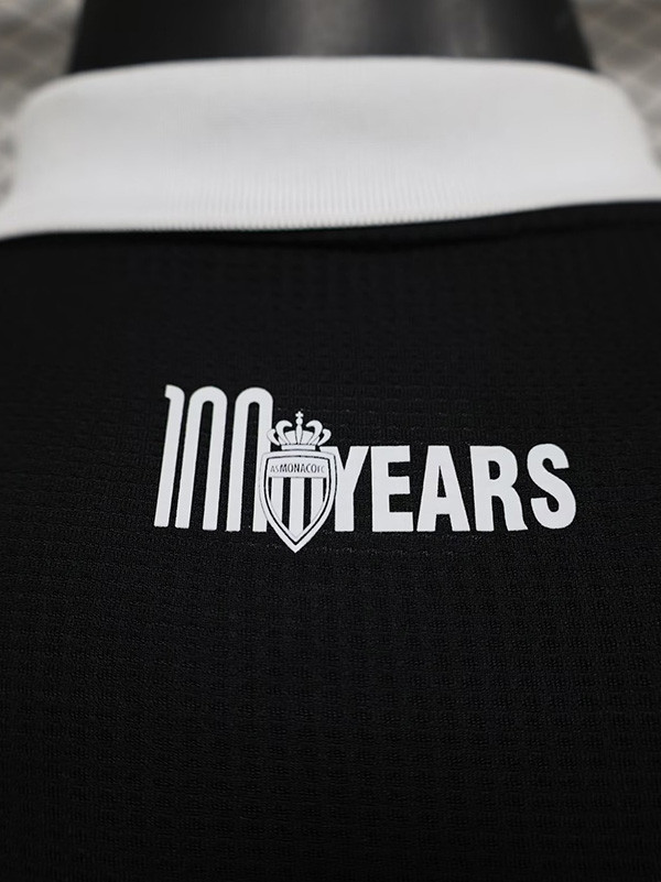 24-25 Monaco Black 100th Anniversary Player Version Soccer Jersey