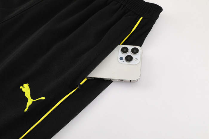 24-25 Dortmund Black Hoodie Jacket Tracksuit #02