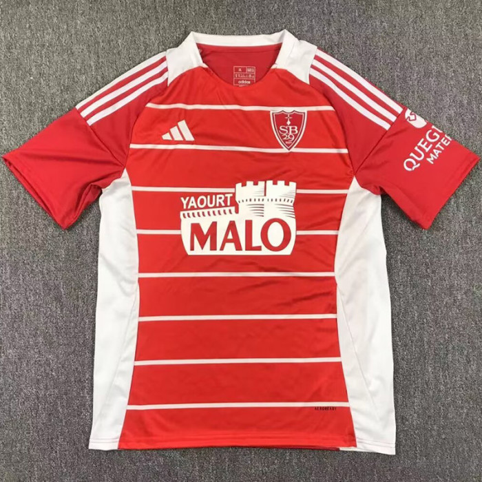 24-25 Stade Brestois UCL Home Fans Soccer Jersey (欧冠版)